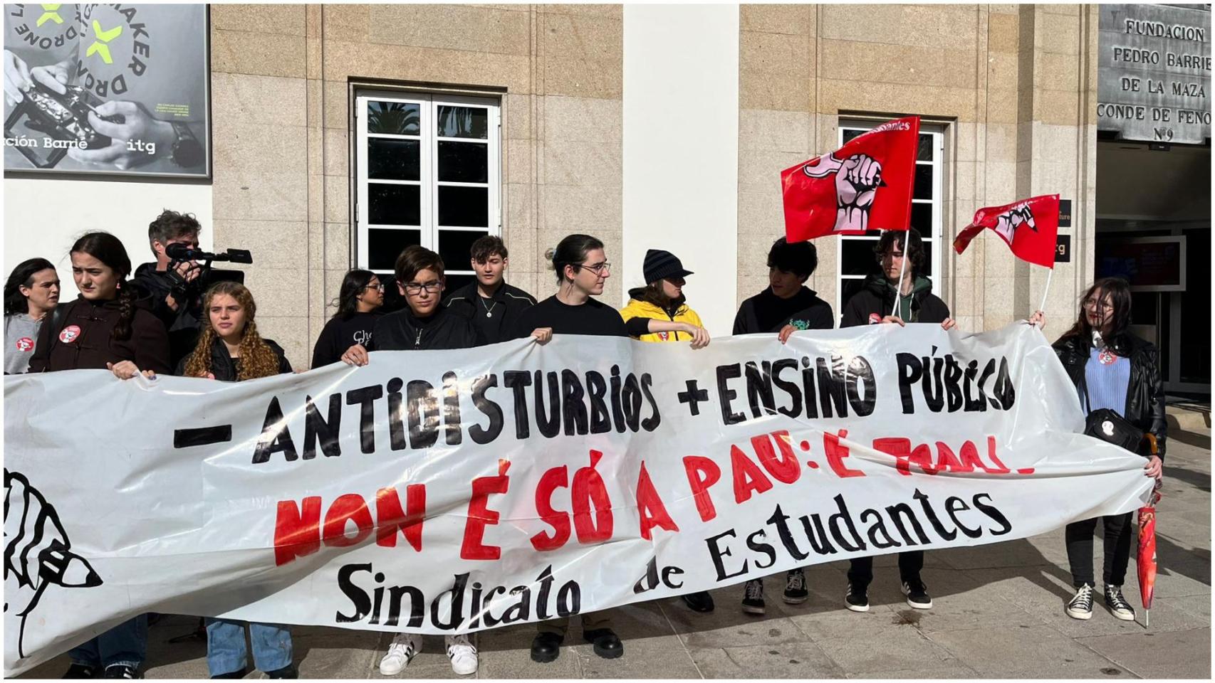 Manifestación de los estudiantes en A Coruña este viernes