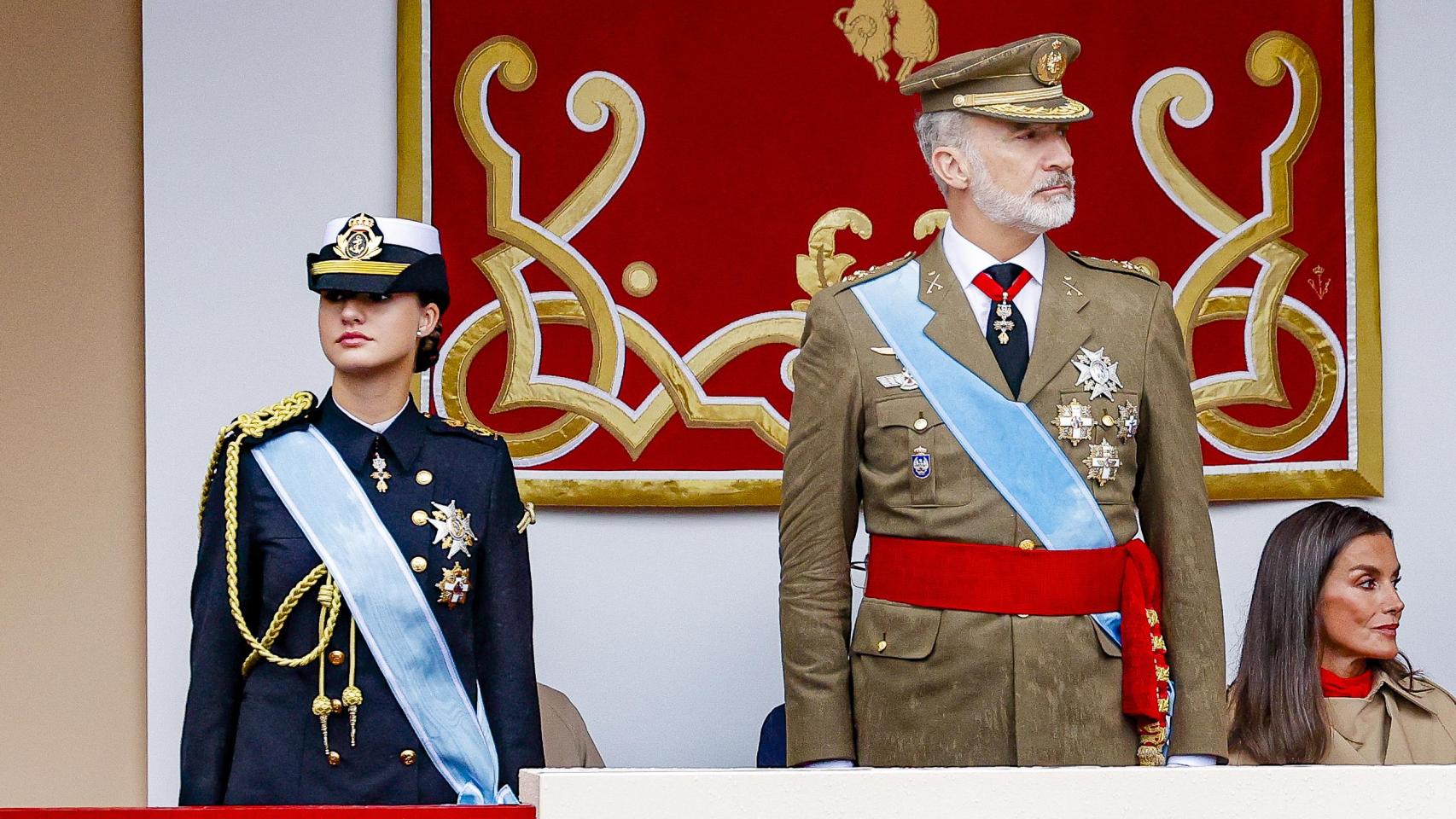 Felipe VI junto a Leonor este sábado, 12 de octubre.