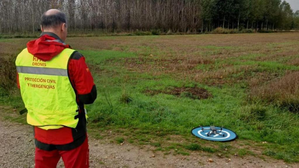 Imagen de la búsqueda del hombre con drones