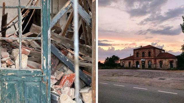 La estación de tren de Ortigosa de Pestaño y su estado interior