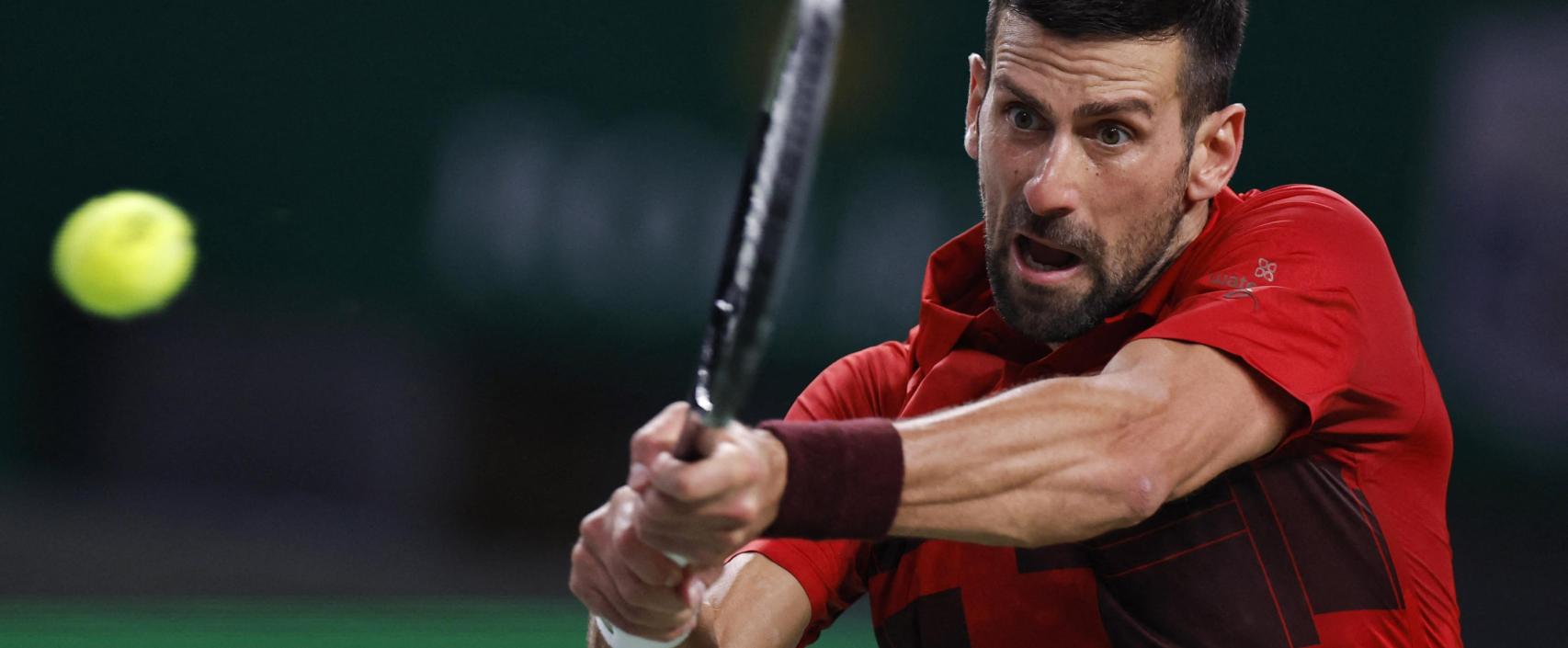 Djokovic, durante el partido contra Fritz.