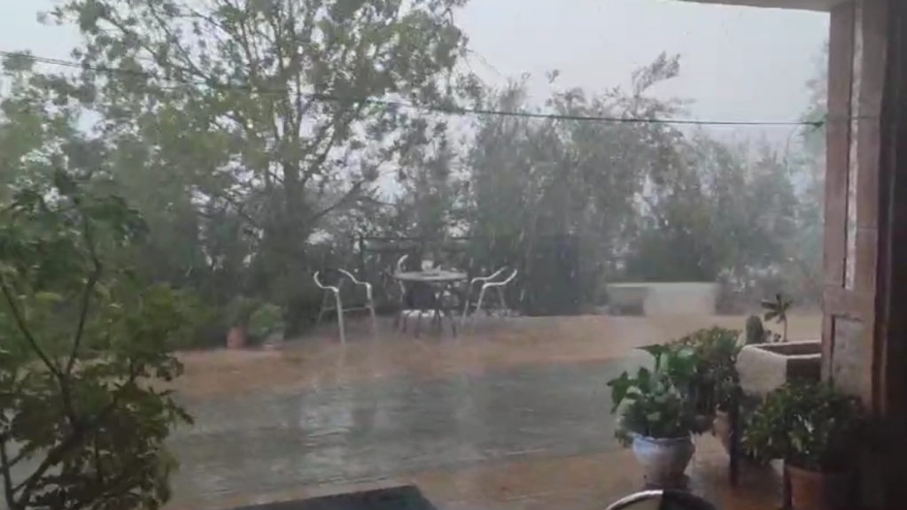 Granizo y fuerte viento en la provincia.