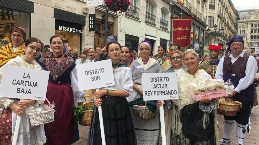 Los barrios de Zaragoza en la Ofrenda de Frutos 2024