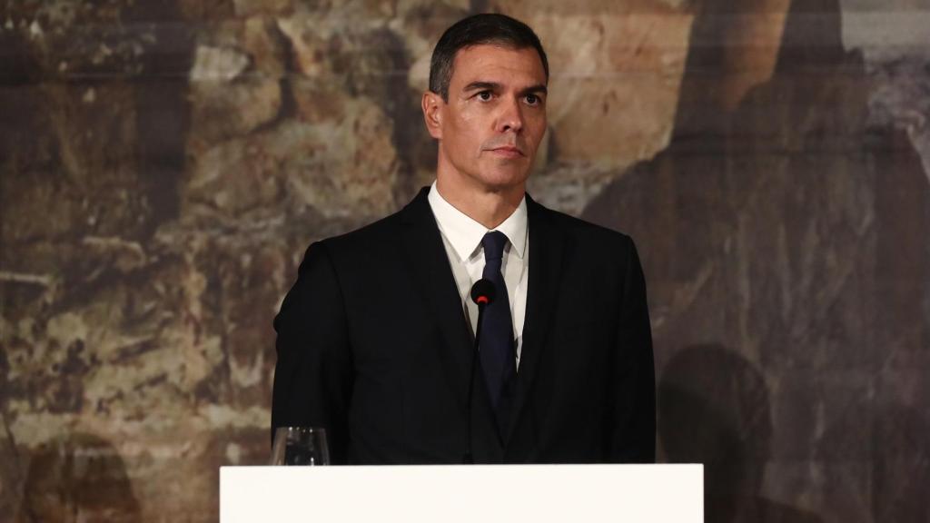 El presidente Pedro Sánchez el viernes en Pafos (Chipre), durante la XI Cumbre EU-MED9 2024 ante los medios de comunicación, a 11 de octubre de 2024.