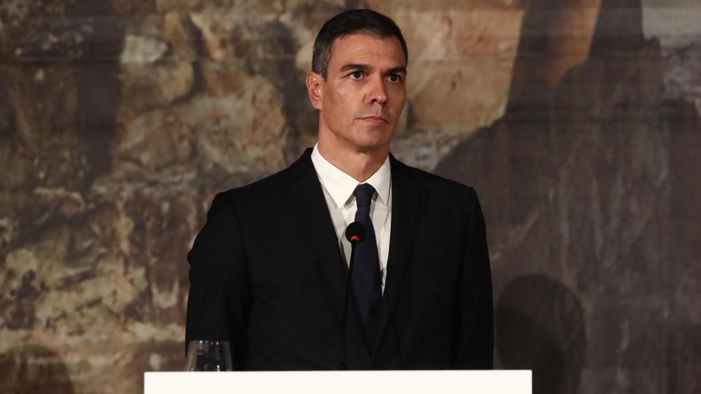 El presidente Pedro Sánchez el viernes en Pafos (Chipre), durante la XI Cumbre EU-MED9 2024 ante los medios de comunicación, a 11 de octubre de 2024.