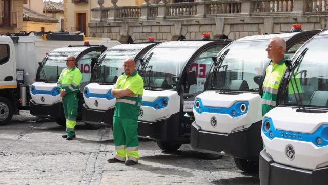 Los nuevos camiones para recoger la basura de Toledo.