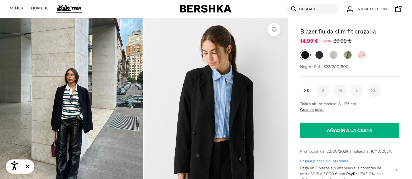 Blazer de Bershka.