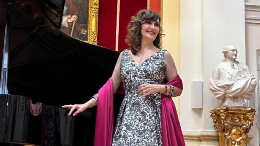 La mezzosoprano María José Montiel en su recital de ingreso. Foto: Real Academia de Bellas Artes de San Fernando