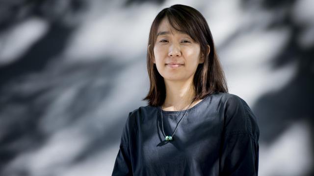 La escritora surcoreana Han Kang en el Festival Internacional del Libro de Edimburgo en agosto de 2016.