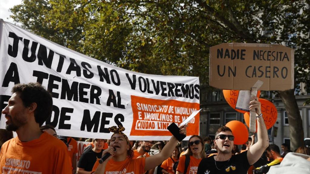 Imagen de la manifestación por la vivienda del pasado 13 de octubre en Madrid. Jesús Hellín / Europa Press