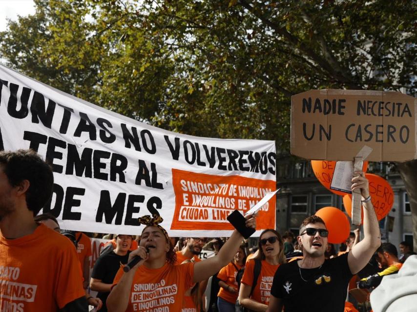 Imagen de la manifestación por la vivienda del pasado 13 de octubre en Madrid. Jesús Hellín / Europa Press