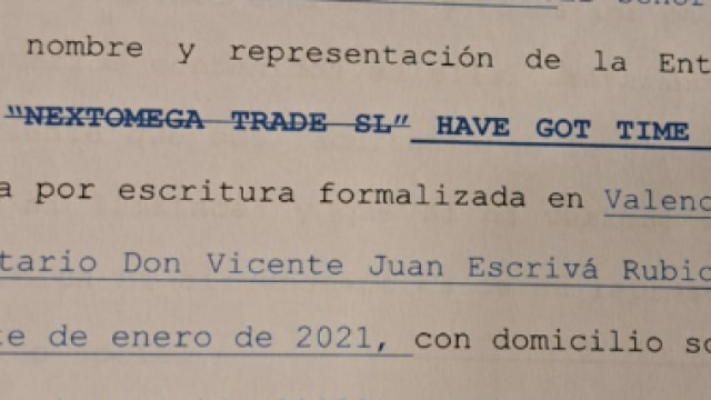 Borrador del contrato para la compra del chalet de Ábalos