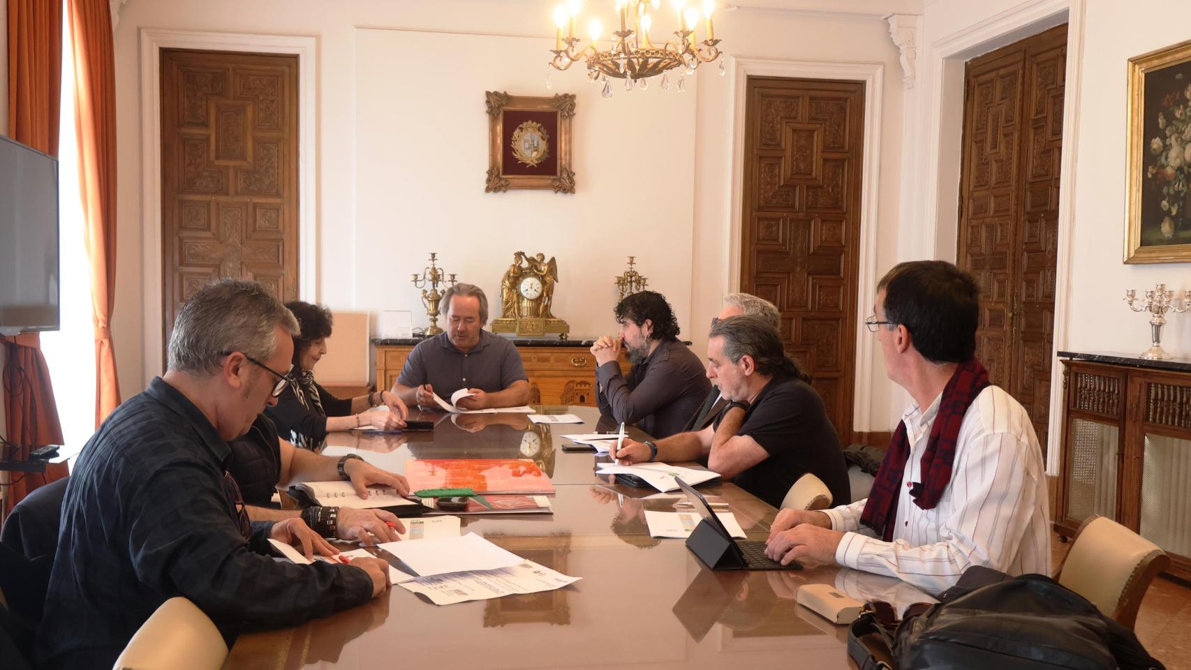 El alcalde de Zamora, Francisco Guarido, en la Mesa del Diálogo Social con CCOO, UGT y CEOE-Cepyme