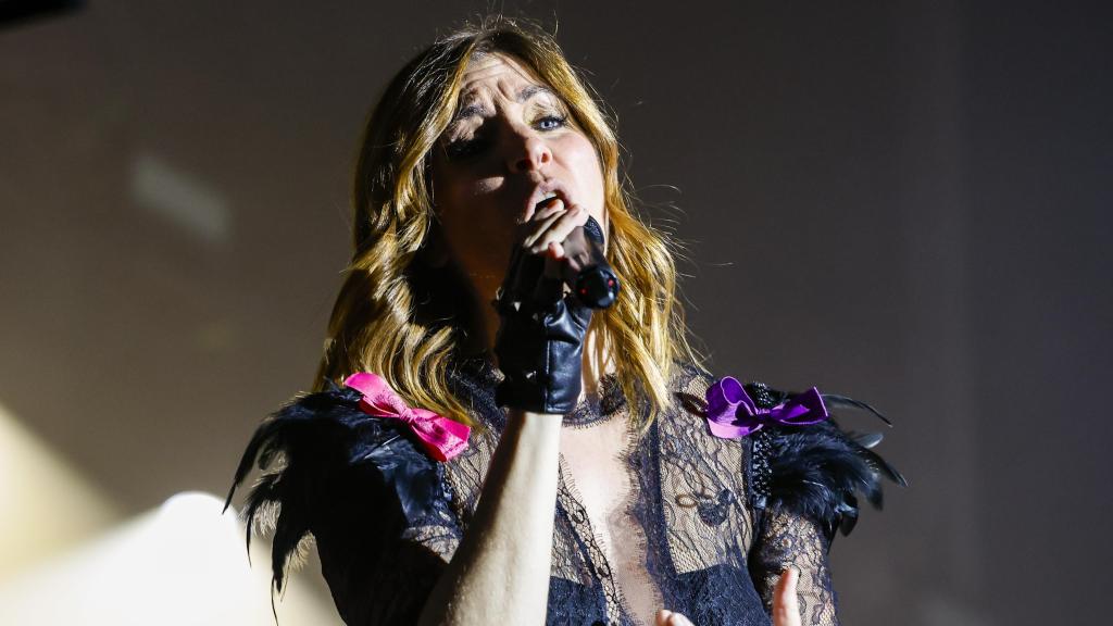 Leire Martínez en el concierto de La Oreja de Van Gogh el lunes 7 de octubre en Zaragoza, con motivo de las Fiestas del Pilar. Foto: EFE/ Javier Cebollada