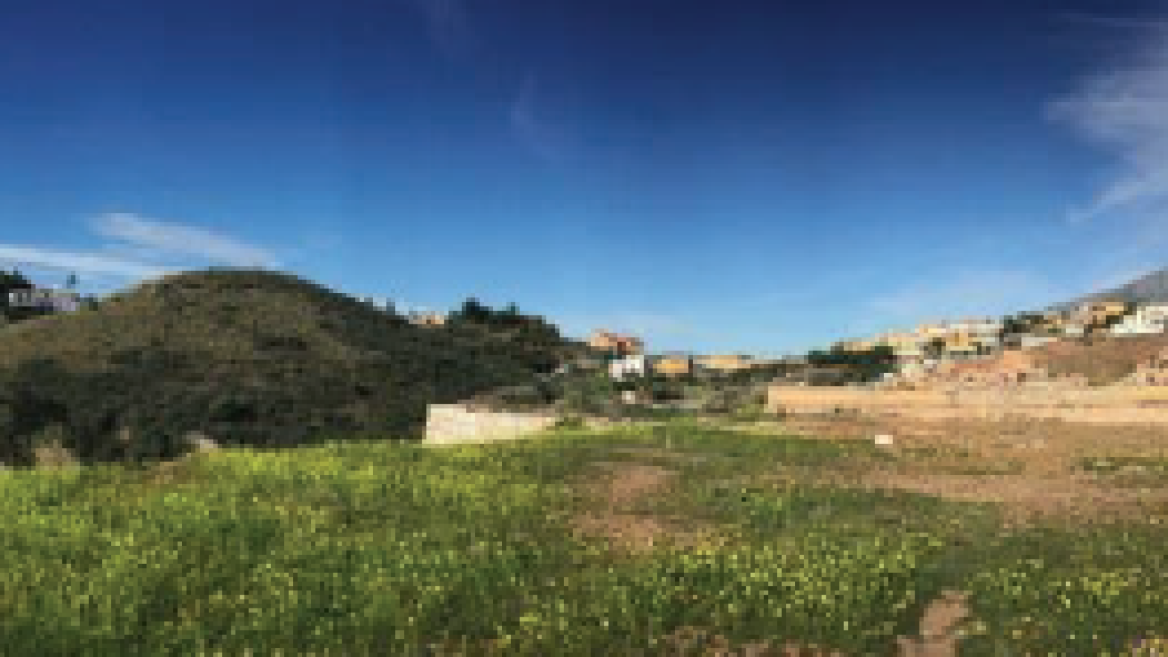 Vista de los terrenos de Mijas en los que se plantea el centro asistencial.