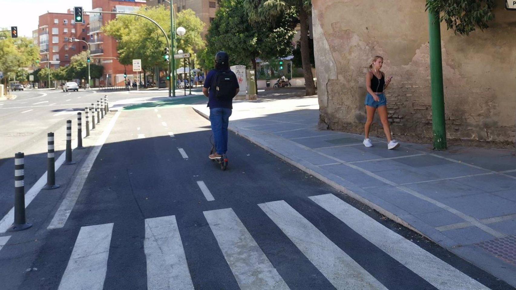 Paso de peatones en Sevilla.