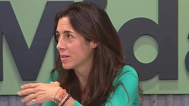 La nutricionista Mercè Gonzalo participa en un programa de televisión.