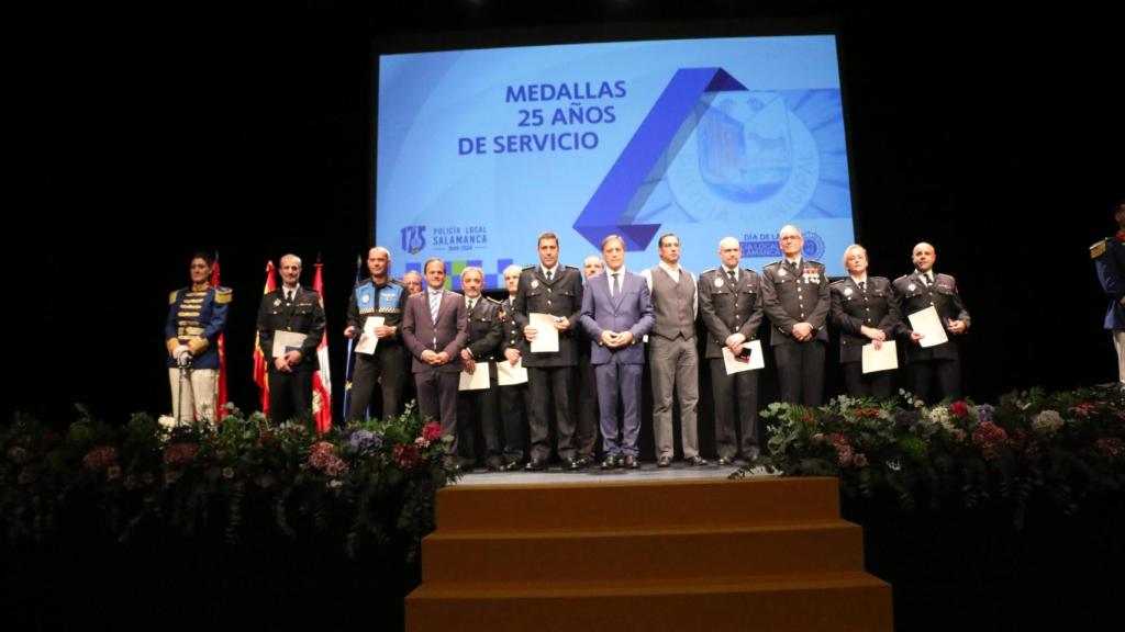 Entrega de distinciones en el Día de la Policía Local de Salamanca