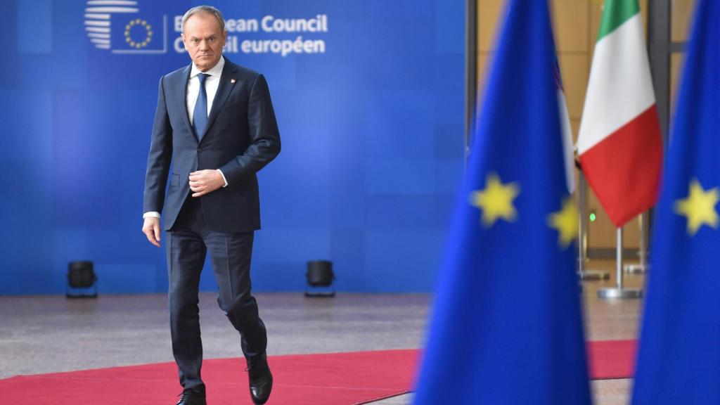 Polish Prime Minister Donald Tusk during a European Council