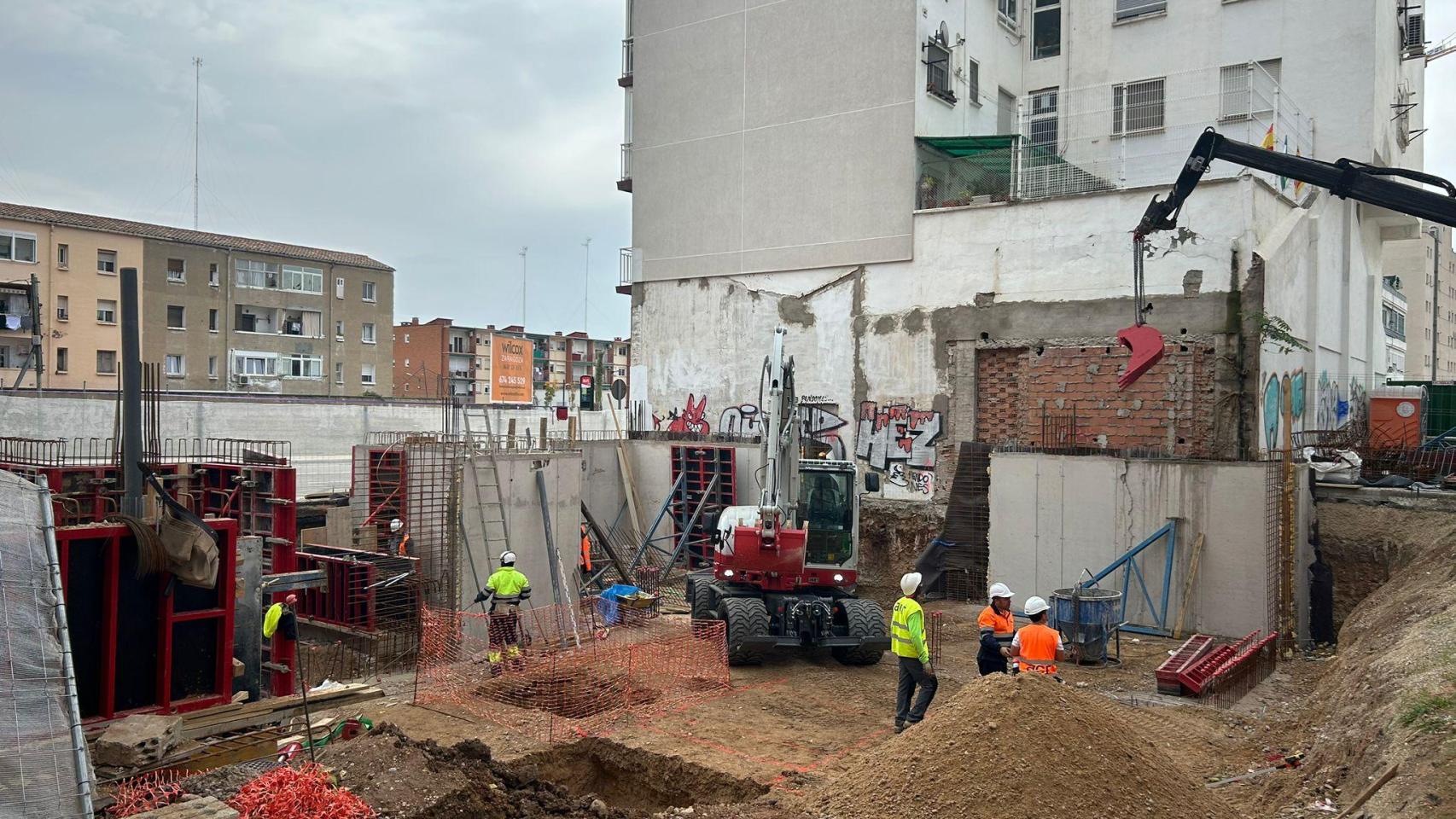 Las obras de las viviendas asequibles que ofrece el ayuntamiento de Zaragoza en las Fuentes.