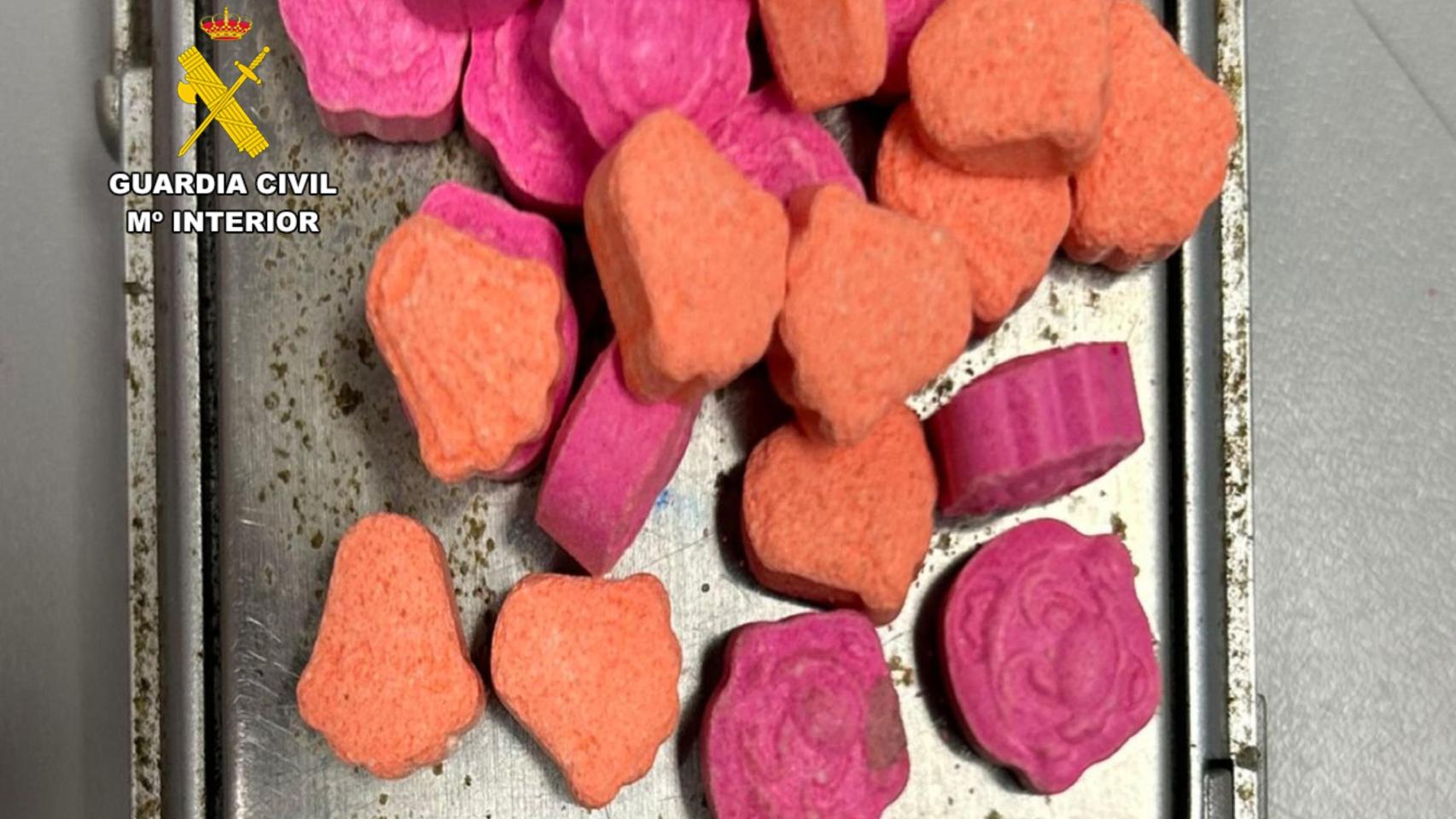 Pastillas de MDMA sustraídas de los dos detenidos en Novallas