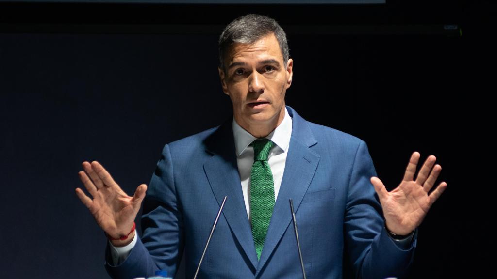 El presidente del Gobierno, Pedro Sánchez, este lunes en un acto en Barcelona.