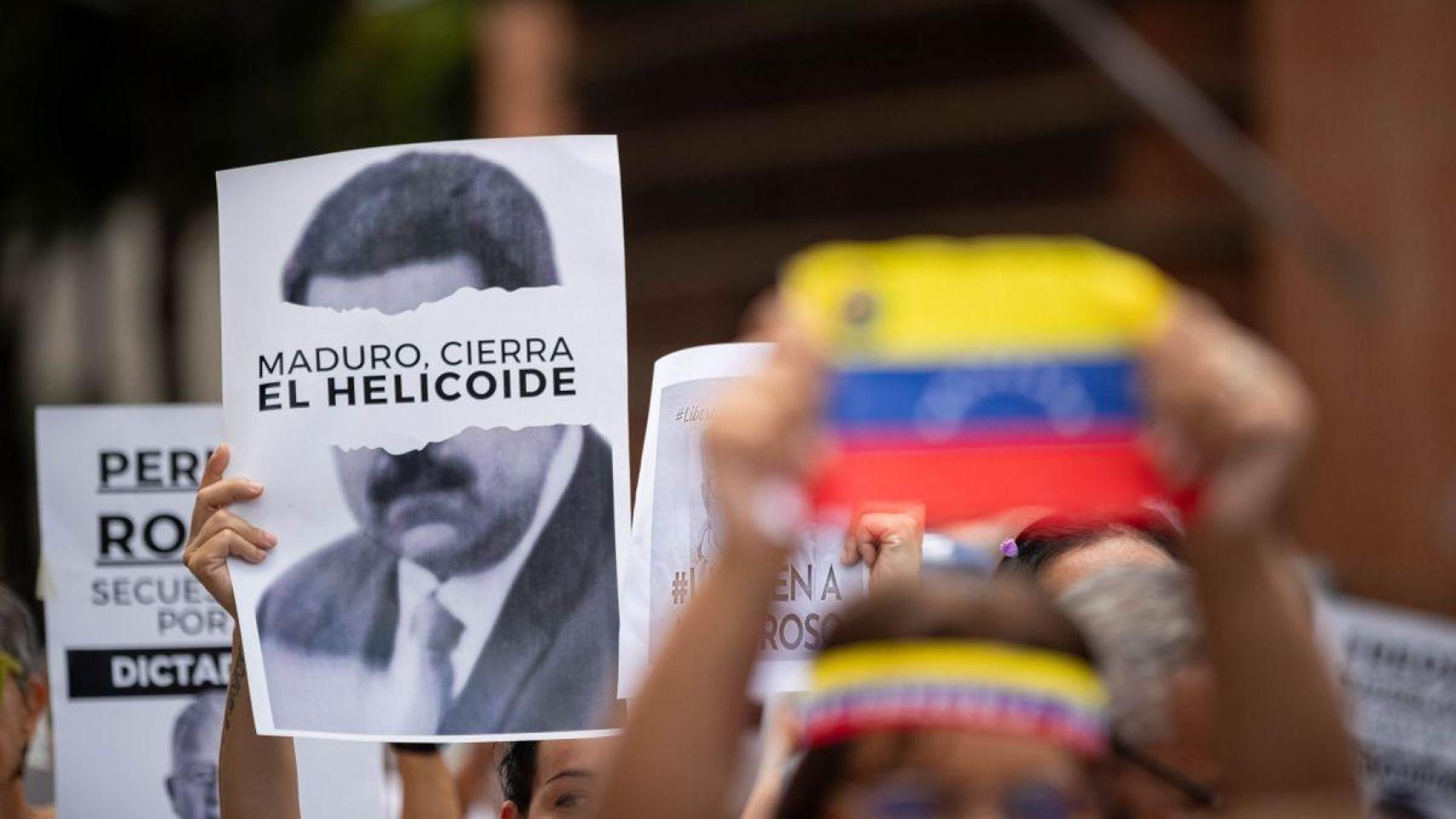 Imagen de archivo de una protesta contra el Gobierno de Nicolás Maduro en Venezuela.