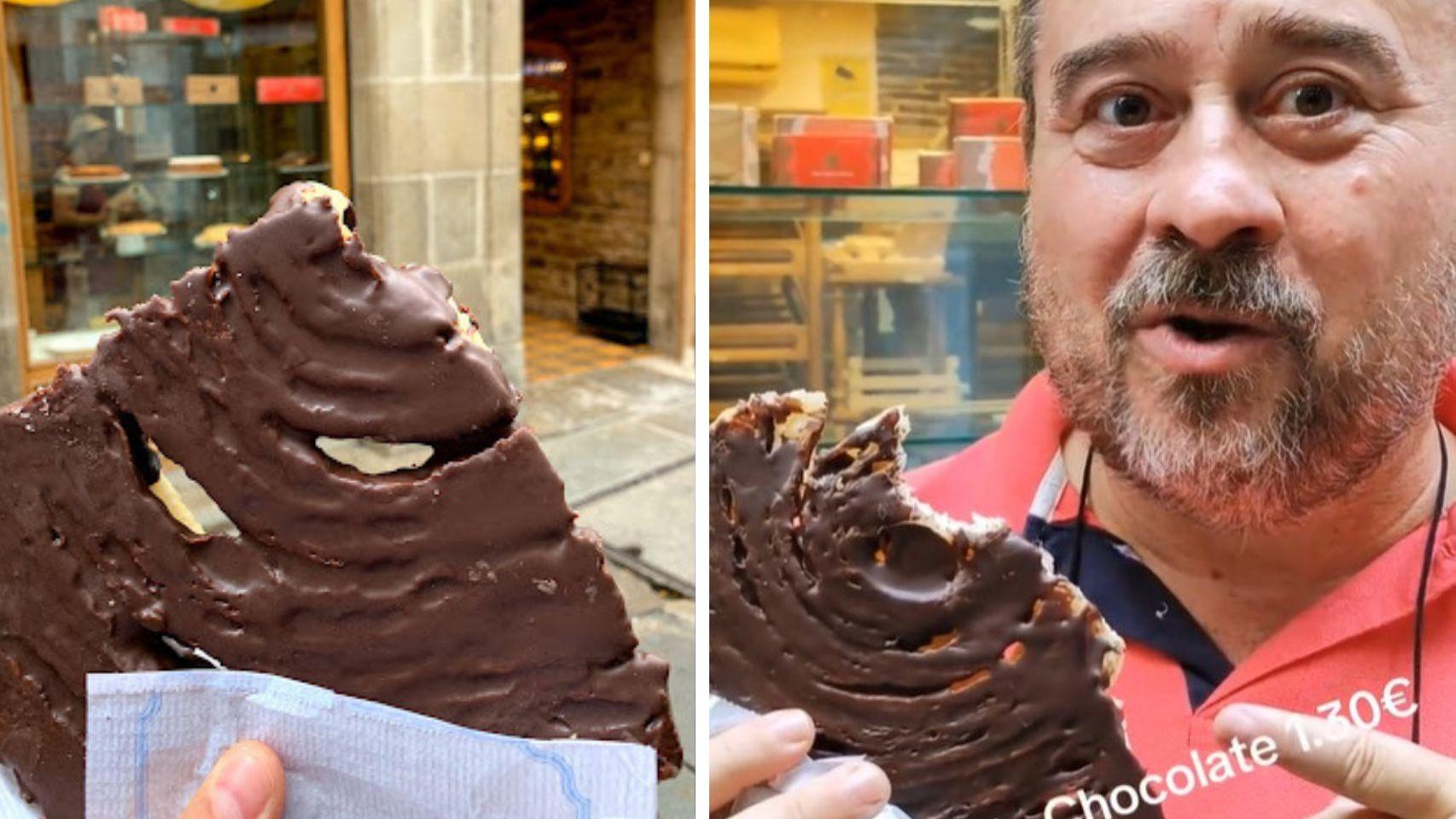 Palmera de chocolate de A Tafona do Preguntoiro (Santiago de Compostela).