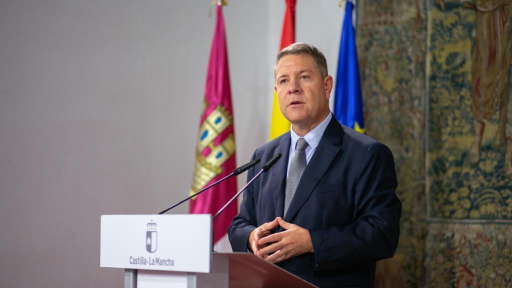 Emiliano García-Page durante su intervención.