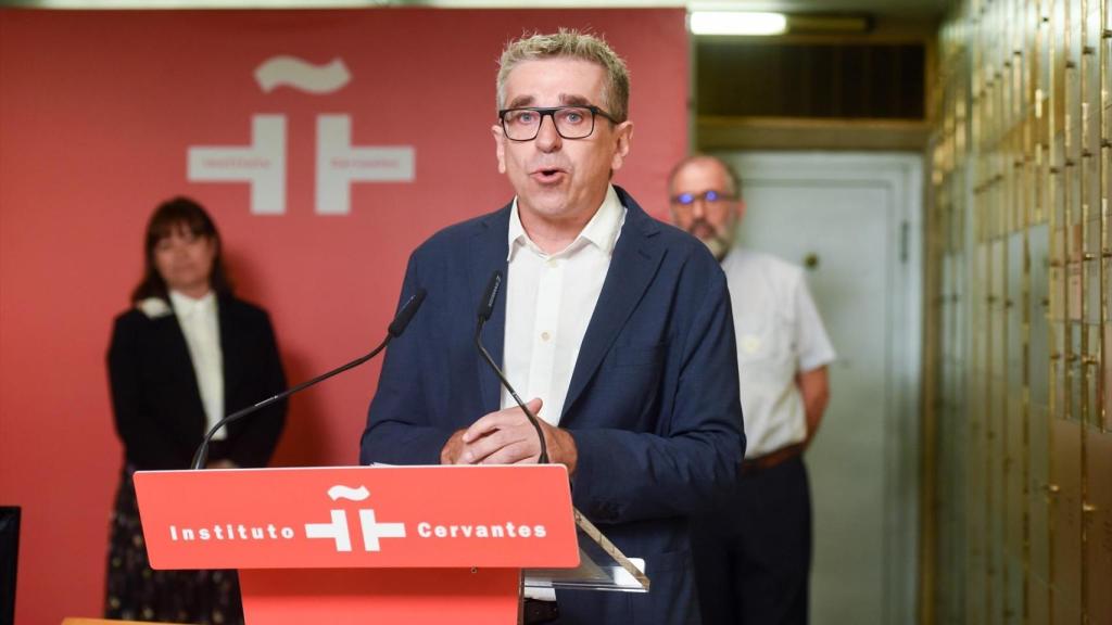 El secretario de Estado de Cultura, Jordi Martí Grau en una reciente intervención en el Instituto Cervantes. Foto: Gustavo Valiente / Europa Press