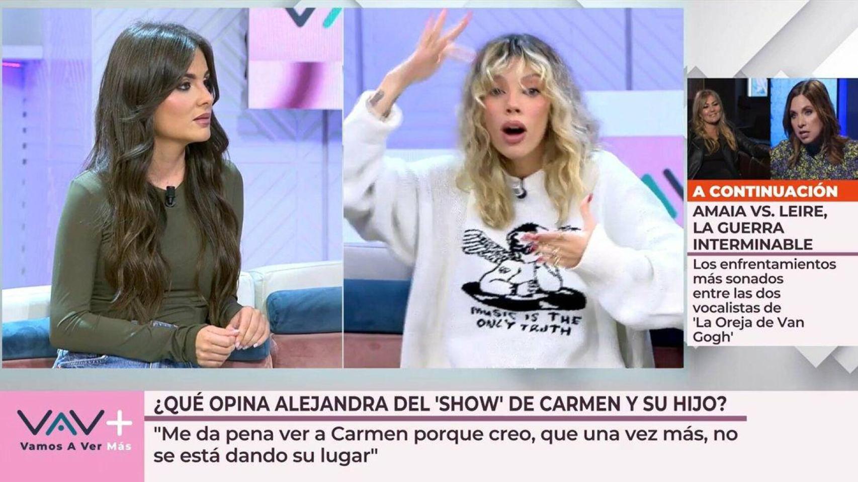 Alejandra Rubio estalla contra Alexia Rivas tras una pregunta incómoda en  'Vamos a ver': "Vives en los mundos de Yupi"