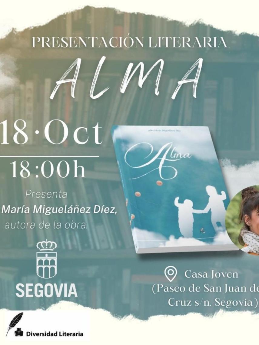 Cartel presentación del libro Alma