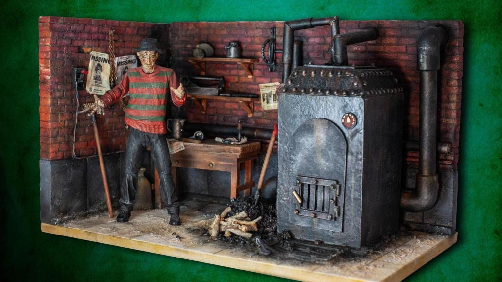 Diorama de la película 'Pesadilla en Elm Street' (1984) presente en la exposición de Vallsur