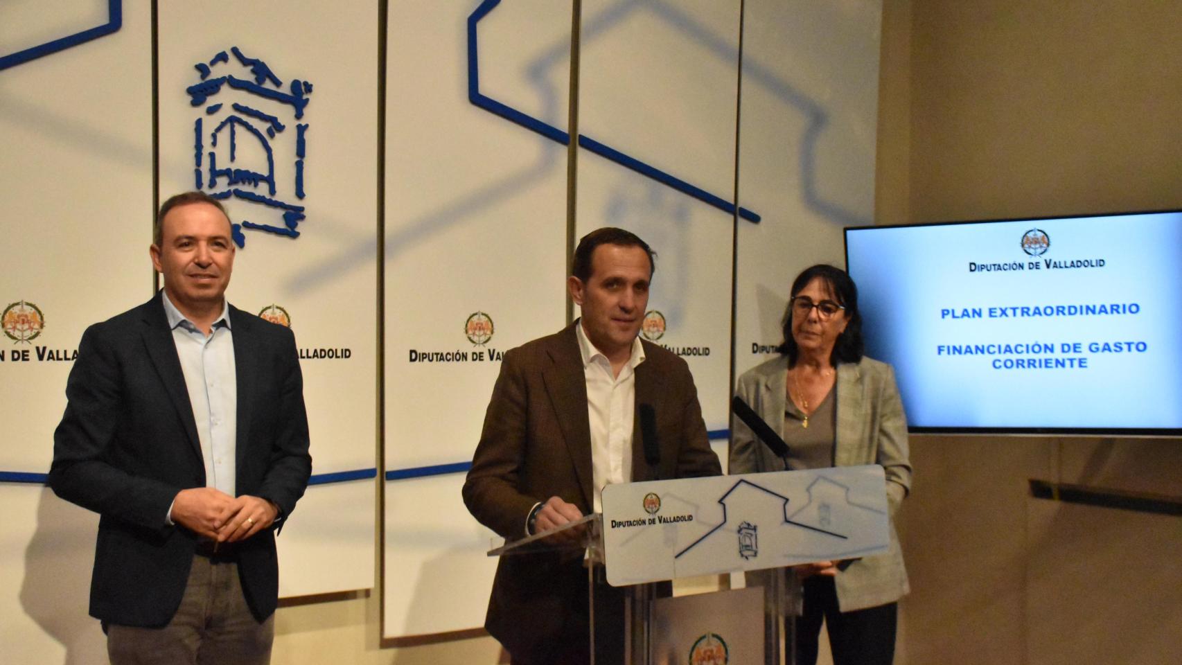 Víctor Alonso, Conrado Íscar y Myriam Martín anuncian una nueva línea extraordinaria de ayudas a los municipios de menos de 20.000 habitantes de Valladolid