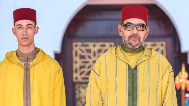 Moulay Hassan y Mohamed VI en su último acto.