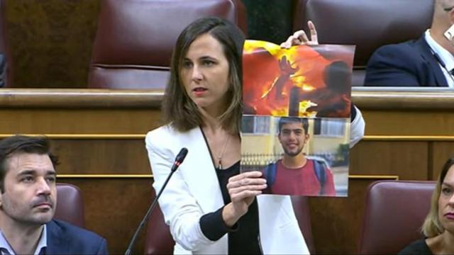 La diputada de Podemos Ione Belarra, este miércoles durante la sesión de control al Gobierno en el Congreso.