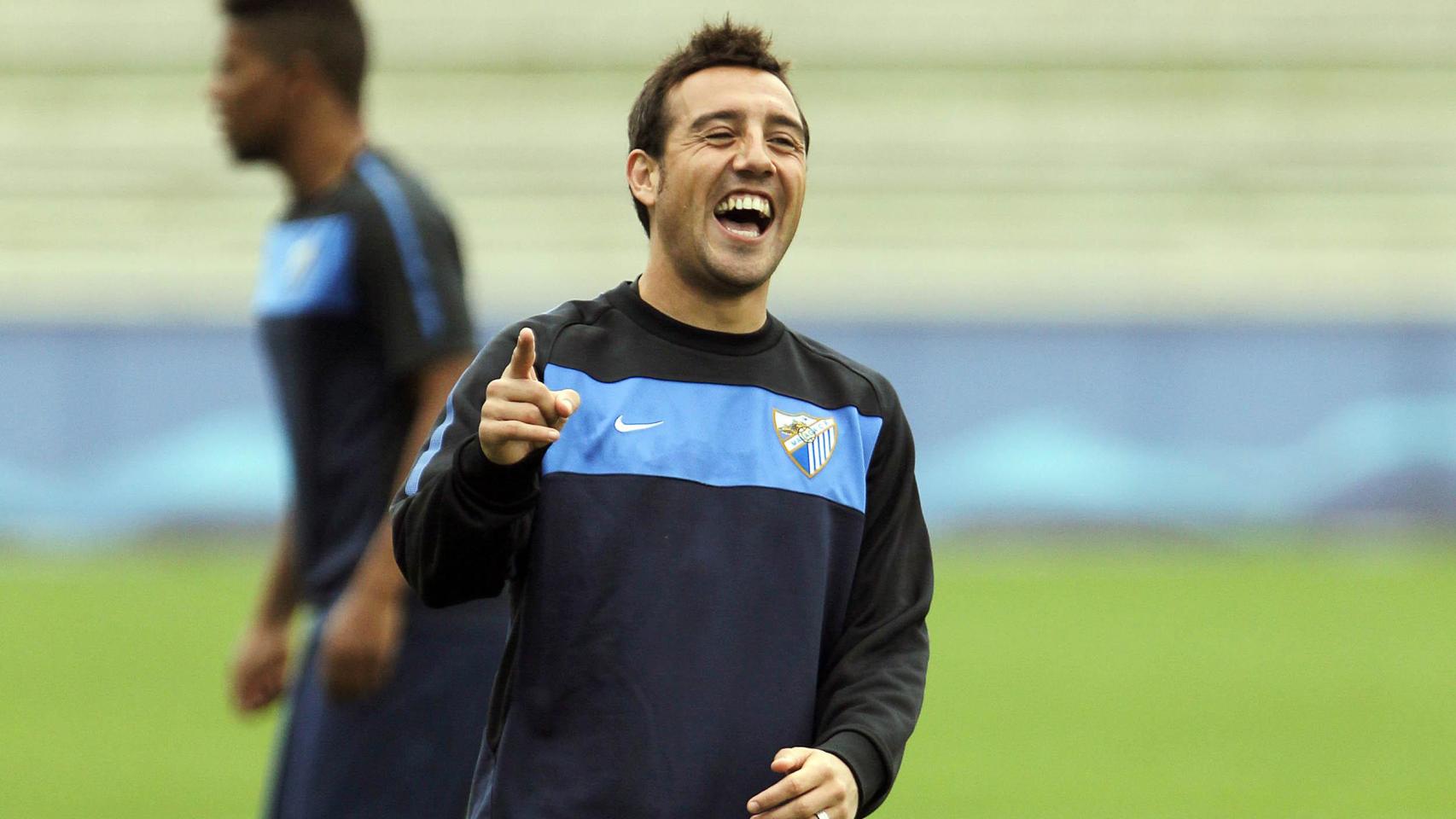 Santi Cazorla durante su etapa con el Málaga CF