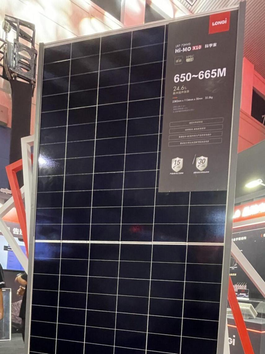 El nuevo panel solar Hi-Mo X10 de Longi.