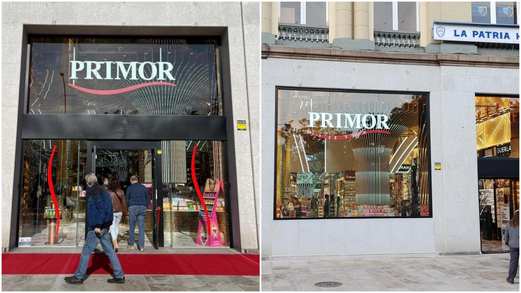 Antes y después de la fachada de Primor