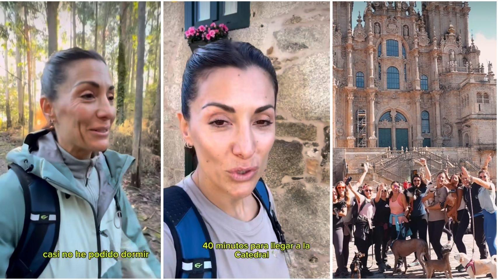 Nagore Robles, durante el Camino de Santiago.