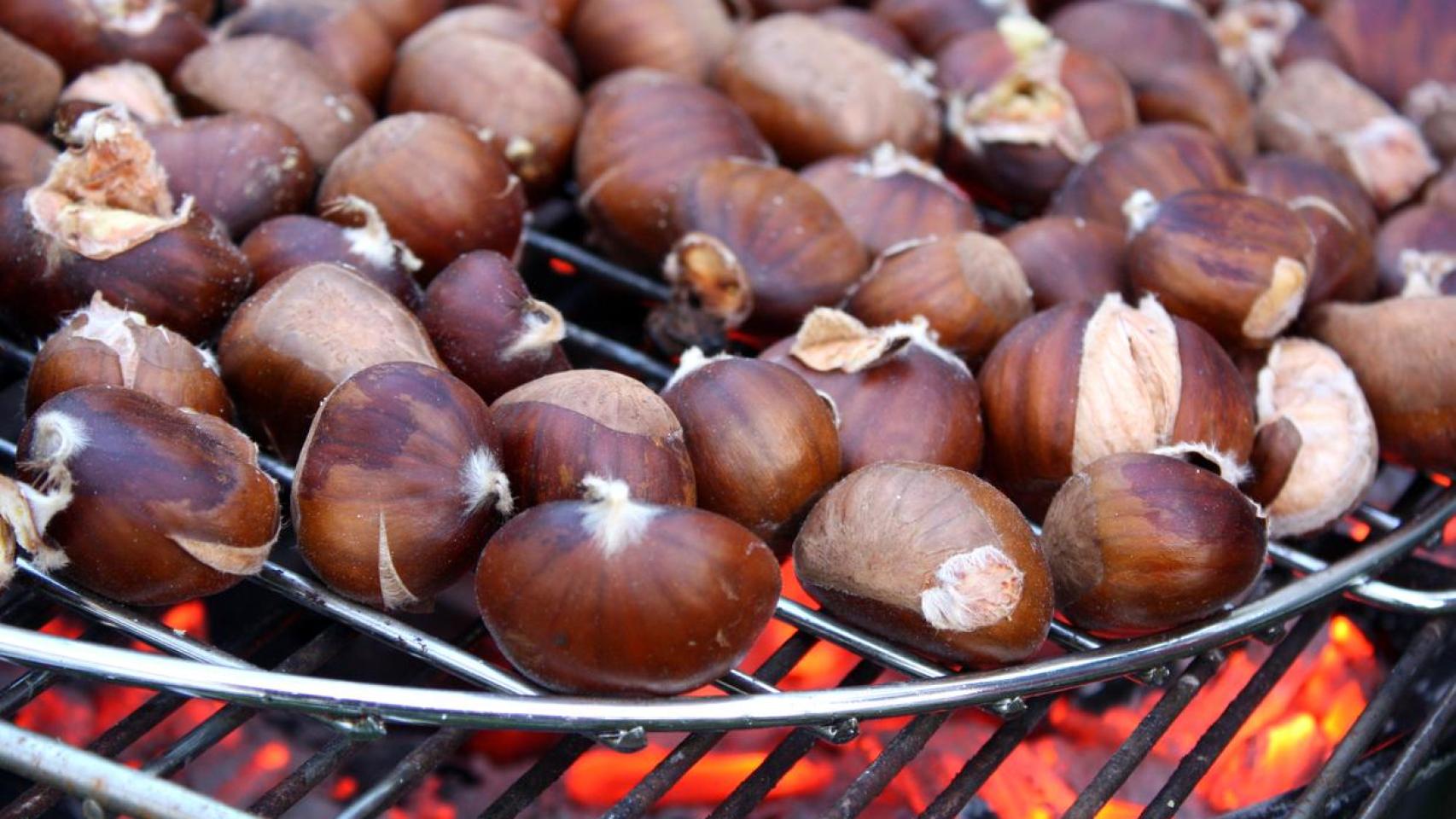 Castañas asadas.