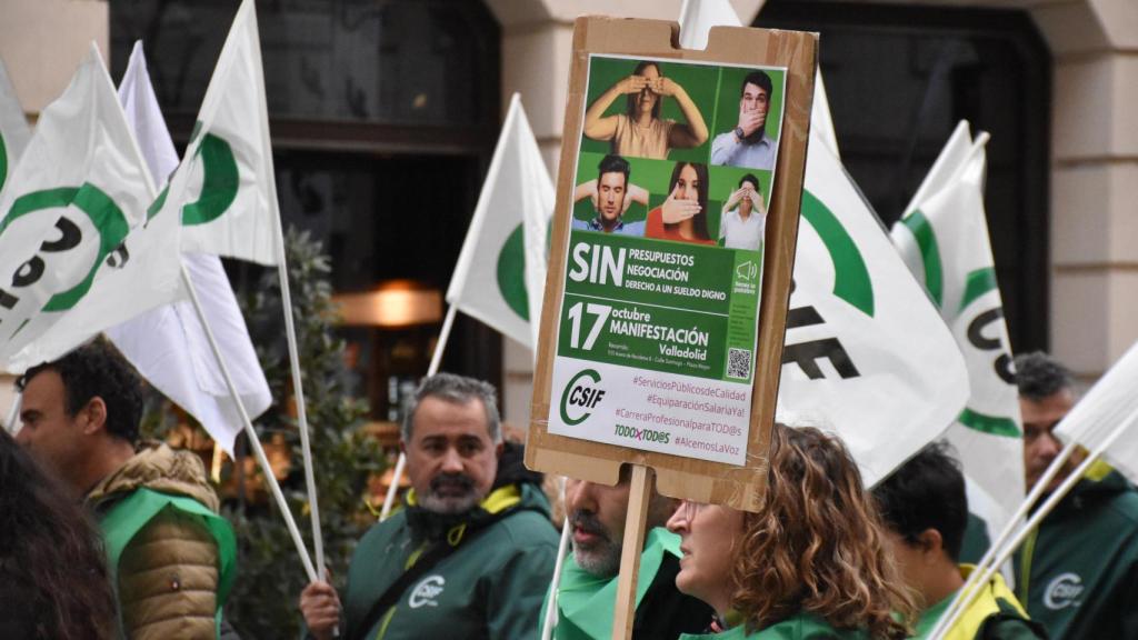 Manifestación de CSIF Castilla y León en Valladolid