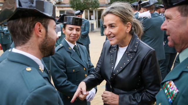 Milagros Tolón, este jueves en el cuartel de la Guardia Civil en Toledo.