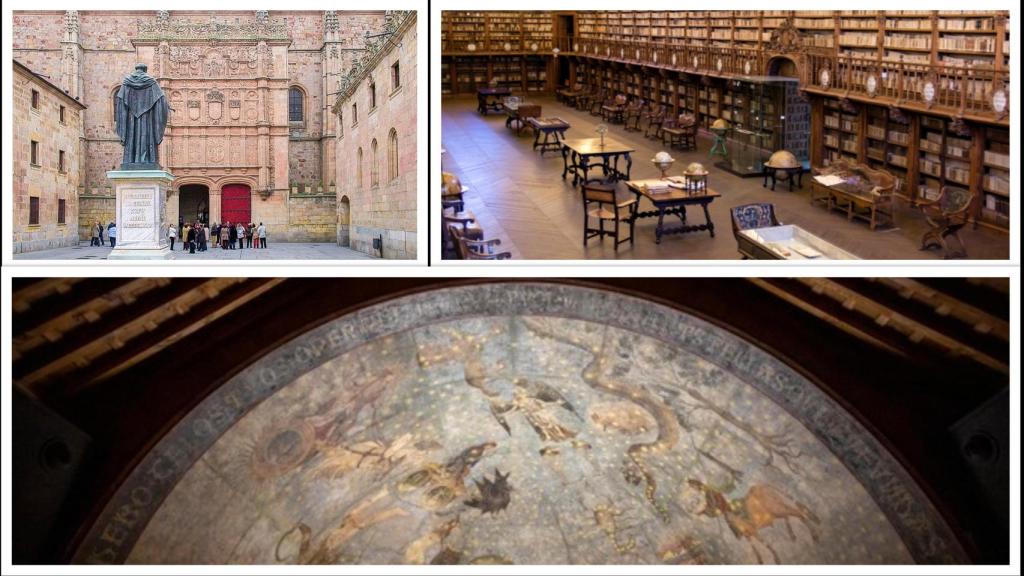 Universidad de Salamanca: su fachada histórica, la biblioteca más antigua y el Cielo de Salamanca