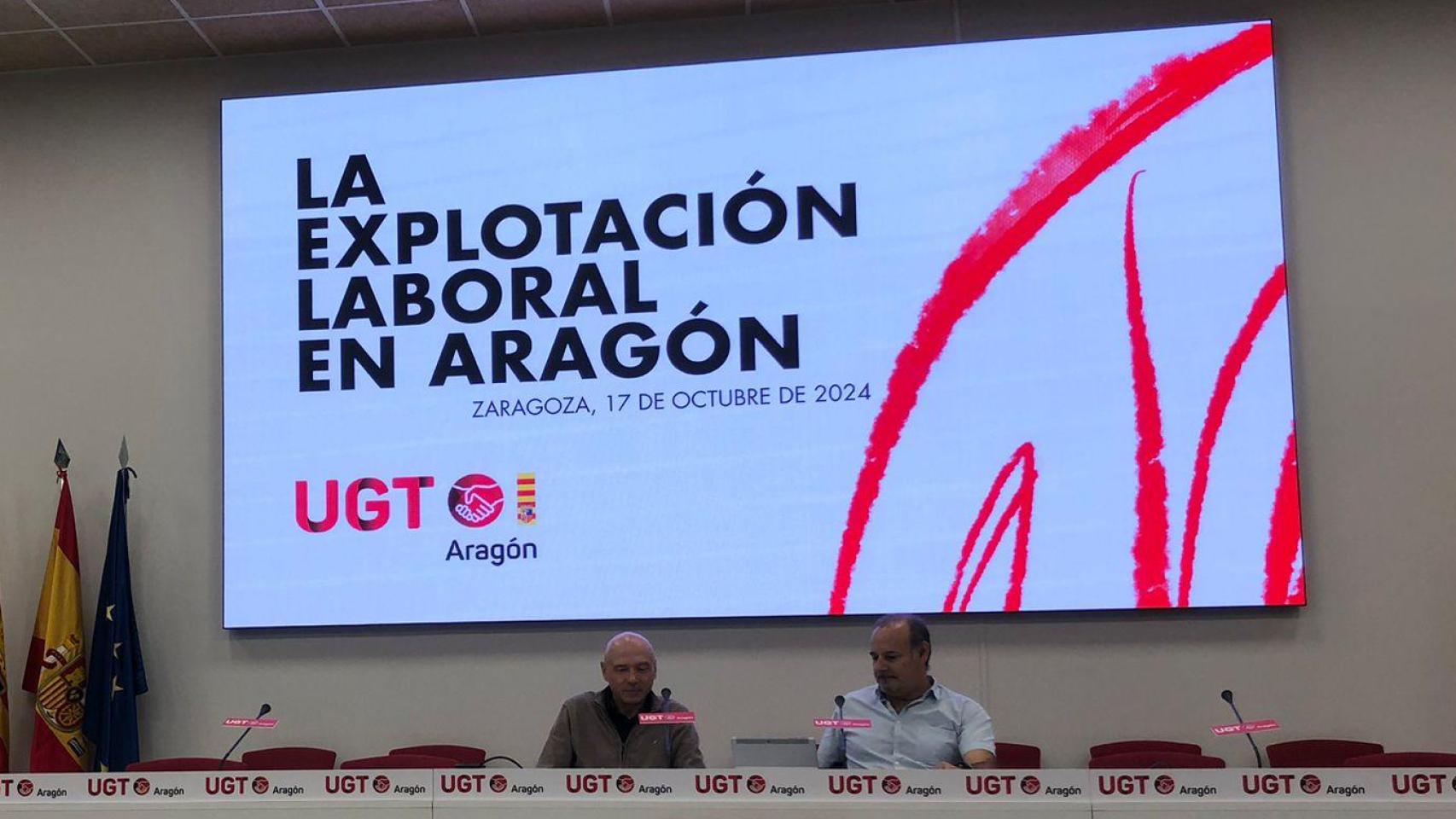 Antonio Romera y José Juan Arceiz, de UGT Aragón.