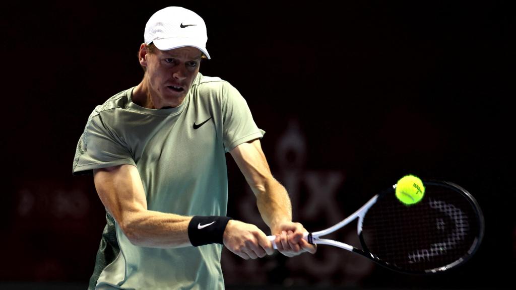 Jannik Sinner, durante el partido frente a Djokovic.