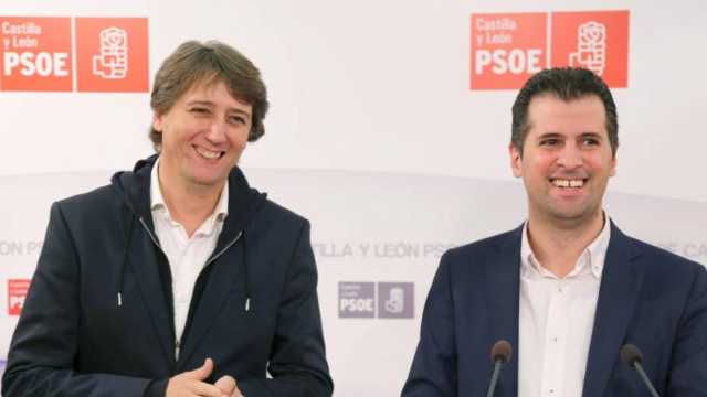 Carlos Martínez y Luis Tudanca en un acto del PSOE de Castilla y León.