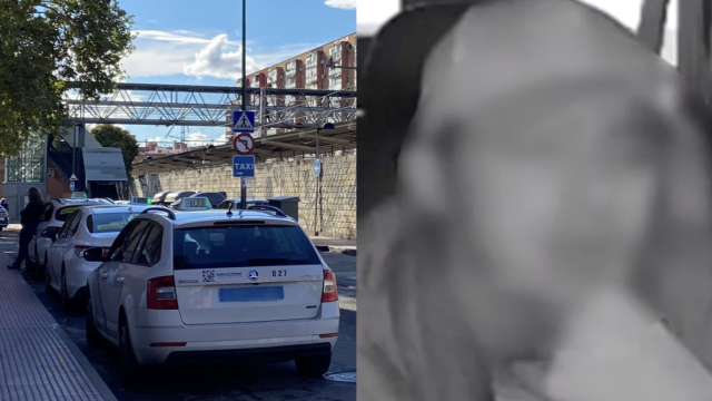 Una parada de taxis en Alcalá de Henares y el presunto asesino de Isidro.