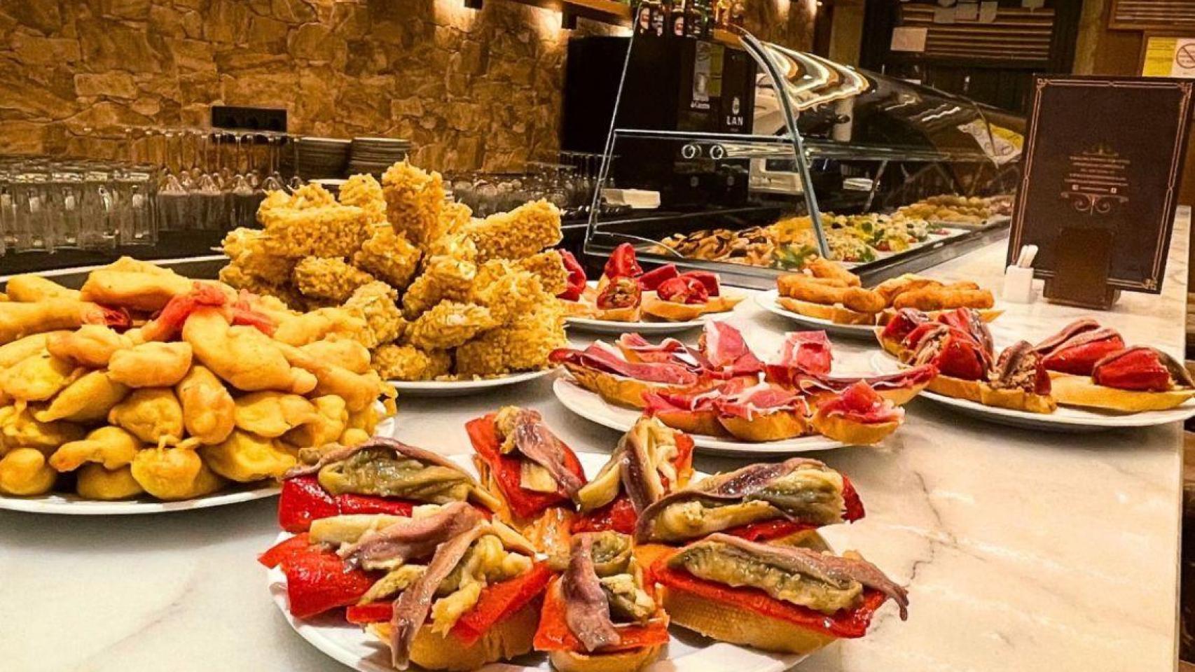 Pinchos y tapas de A Taberna do Bispo.