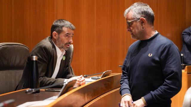 Álvaro Sanz y Andoni Corrales, en el debate.